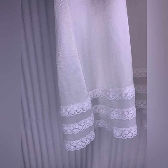 Vintage Lingerie Size 40 Long Lace Silk Sheer Richform Adjustable Straps - Picture 9 of 11